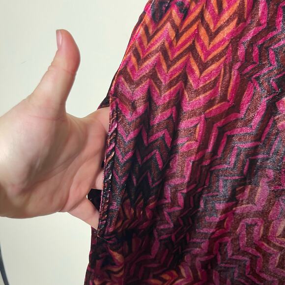 Johnny Was Belle Burgundy Pink Velvet Sleeveless Tank Midi Dress sz M - Picture 7 of 7